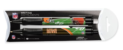 Cleveland Browns Ballpoint Grip Pen and Mechanical Pencil Set in Pillow Pack - NFL (12008-QRU)