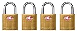 Master Lock 4683Q TSA-Approved Nickel Keyed Alike Luggage/Baggage Lock, 4-Pack, colors may vary