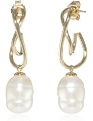 Majorica White Baroque Twisted Drop Earrings