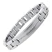 Titanium ID Link Bracelet Satin High Polish with 20 CZ 8.5