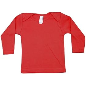 American Apparel 4007 Infant Baby Rib Long Sleeve Lap T