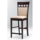 Rich Cappuccino Counter Height Stool w/Upholstered Back (Set of 2) by Coast ....