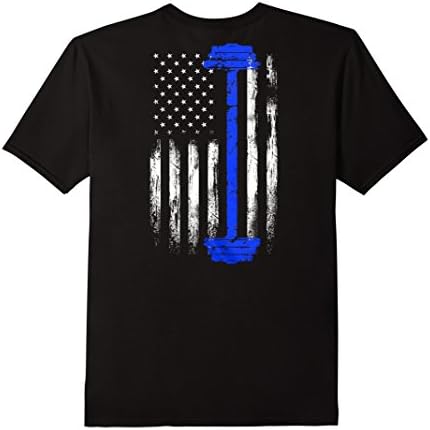 Men's Barbell America Flag T-Shirt Medium Black