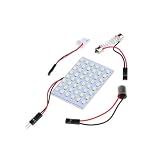48 SMD White LED Light Panel T10 Festoon BA9S Dome 12V