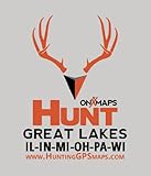 HUNT Regional - Great Lakes by onXmaps - Color-coded Lands 24k Topo Maps for Garmin GPS! Covers Illinois, Indiana, Michigan, Ohio, Pennsylvania, Wisconsin (microSD/SD Card)