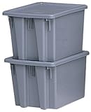 UPC 086876001136 product image for Rubbermaid Commercial FG172100GRAY HDPE Stack and Nest Palletote Lid, 19.5-inch, | upcitemdb.com