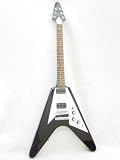 NEW V-style ELECTRIC GUITAR - BLACK - CUSTOM ROCK GOD