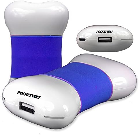 Power Bank, POCKETVOLT BONE [5200mAh 1 Amp] Portable PowerBank BLUE