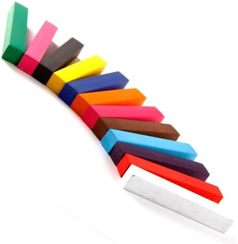 TribalSensation 12 Colours Non-Toxic Temporary Hair Colour Chalk Dye - Soft Pastels Salon Kit