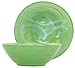 Colorful Recycled Art Glass Lime Green Fruit Bowl 10"D, 3.5"H