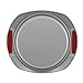 Cake Boss Deluxe Nonstick Bakeware 9-Inch Round Cake Pan, Gray with Red Silicone Grips