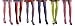 Bundle Monster Womens 6pc Mixed Lot Solid Colored Pantyhose Tights Stocking Set - One Size Fits Most