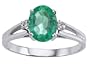 1.20 cttw Genuine Emerald and Diamond Ring LIFETIME WARRANTY