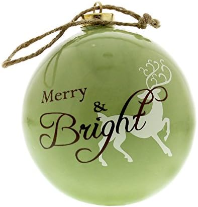 Merry & Bright Holiday Forest Collection Large Green Christmas Tree Decoration Bauble