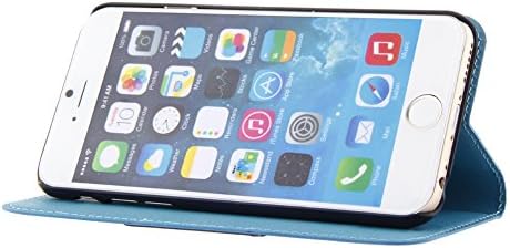 Gdealer 4.7 Inch Carrying Mobile Stand Case and Cover for Iphone 6, 4.7-inch with Internal Storage Card Slots - Provide Maximum Protection for Your Iphone 6 - Screen Protector + Stylus Pen + Cleaning Cloth + Application Card(light blue)