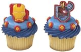 Iron Man Cake or Cupcake Toppers (12 Pack)