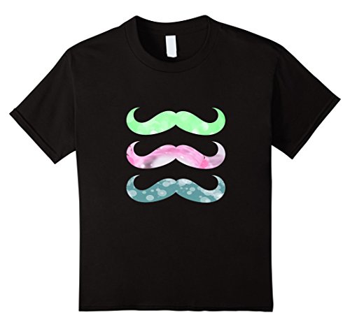 Kids Mustache Triple Threat Graphic T-shirt 12 Black