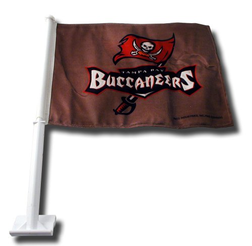 Tampa Bay Buccaneers Car Flag (Pewter Background Flag)