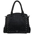 Large Studded Skull Fashion Shouler Bag Black