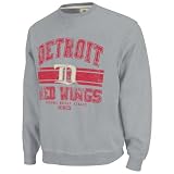 Detroit Red Wings Grey Team Classic Fleece Crewneck Sweatshirt