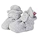 Zutano Cozie Fleece Baby Booties, Unisex Baby Shoes for Infants and Toddlers, 3M, Heather Gray