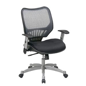 Office Star Executive Manager?s Chair with Air Grid Back and Mesh Seat