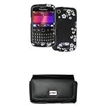 EMPIRE Black Leather Case Pouch with Belt Clip and Belt Loops + Midnight Bl ....