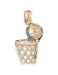 Dazzlers Solid 14k Gold Basketball Board Charm Pendant Available in three colors from jewelsberry (weights: 1.6 grams only)