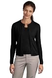 Port Authority Signature - Ladies Fine-Gauge Crewneck Cardigan Sweater.