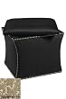 Storage Ottoman W/brass Button Modena Stone