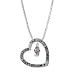 Sterling Silver Open Heart and Pink Crystal Bootie "Joy of Becoming A Mom" Pendant, 18"