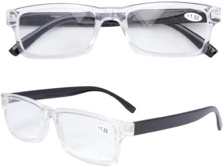Eyekepper Quality Clear Frame Plastic Reading Glasses +2.25