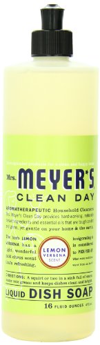 Mrs. Meyer's Clean Day Dish Soap, Lemon Verbena, 16-Ounce Bottles (Case of 6)