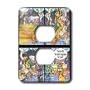 Londons Times Funny Cat Cartoons - Expresso Cat at Starbucks - Light Switch Covers - 2 plug outlet cover