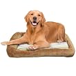 Teafco Otto Memory Foam Bed with Heat Relief Padding, Latte, Large