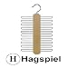 Kleiderb�gel 2 Stk. Krawattenhalter aus Buchenholz f�r 20 Krawatten (Hartholz), Breite 17,5 cm, H�he 30 cm