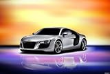 Audi R8 Poster 24x32 Inches Limited Prints (Reflection)