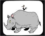Mouse Pad with angry, bird, back, animal, rhinoceros