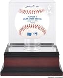 Los Angeles Angels of Anaheim Antique Mahogany Baseball Logo Display Case