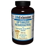 Life Extension Optimized Resveratrol with Synergistic Grape-berry Actives 250mg, Veggie Caps, 60-Count