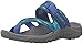 Skechers Women's Reggae-Brush Strokes Toe Ring Sandal, Blue/Green, 7 M US