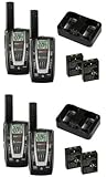 NEW! 2 PAIR COBRA CXR725 27 Mile 22 Channel FRS/GMRS Walkie Talkie 2-Way Radios