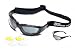 Body Specs BSG Black Frame Goggles/Sunglasses with 2 Extra Anti-Fog 2.0mm Lens Models: Matte Black Frame/Grey Lens,Clear & Yellow extra lens Model Black-Grey