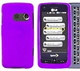 Purple Hard Plastic Rubberized Case Cover for LG Rumor Touch LN510 Banter