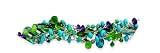 Sterling Silver Howlite And Turquoise And Amethyst And Crystal And Fluorite Bracelet