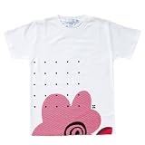 dot , flower／ドット・フラワー Tシャツ（ホワイト）（S） : 森ヒカリ
