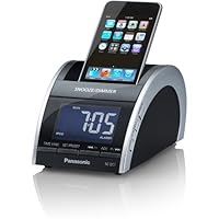 Panasonic iPod/iPhone Compact Clock Radio, AM/FM Radio, Dual Alarm and Clear Vision Sound (Black)