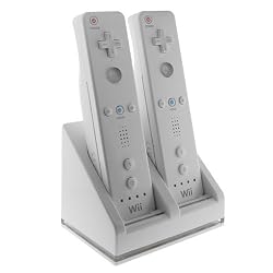 Insten for Wii Remote Control Charger with Two Rechargeable Batteries