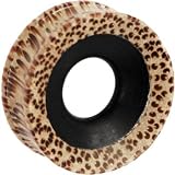 1 Organic Hollow Mixed COCONUT WOOD Plug