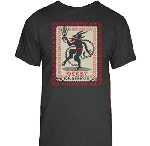 Merry Krampus T-Shirt-That Funny Shirt-XL-Black